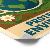 Save Our Planet – Retro Milieubewustzijn PO Poster (Hoek)