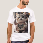 Save Our Schattige Cats: een grafisch design T-shi T-shirt (Voorkant)