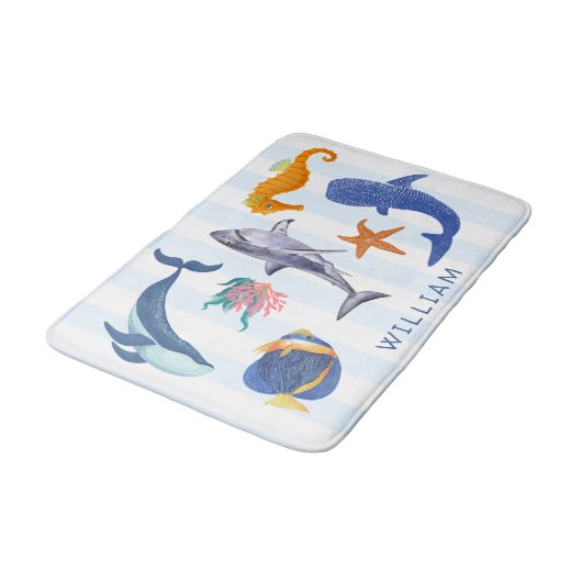 Save Our Seas | Bedreigde Zeedieren Voor Kinderen Badmat (Gekanteld)