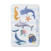 Save Our Seas | Bedreigde Zeedieren Voor Kinderen Badmat (Voorkant Verticaal)