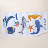 Save Our Seas | Bedreigde Zeedieren voor Kinderen Strandlaken (Voorkant)