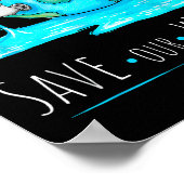 Save Our Waters Earth Day Schoon Waterbeheer Poster (Hoek)