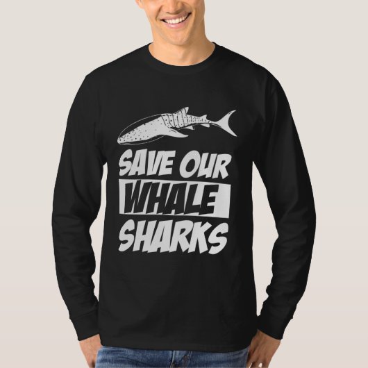 Save Our Whale Sharks Cool Animal T-shirt (Voorkant)