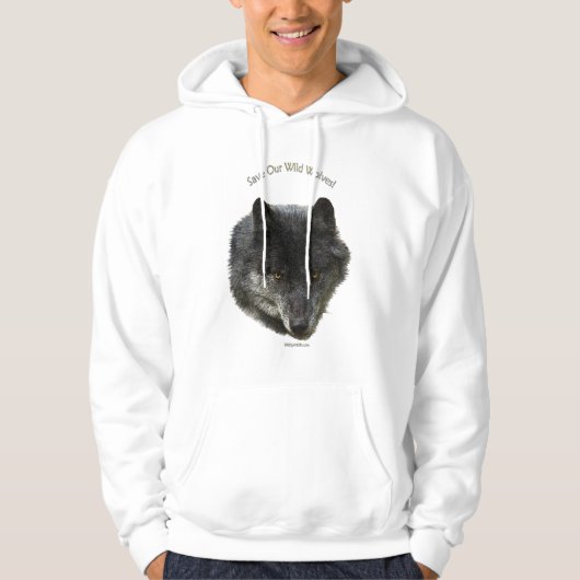 SAVE OUR WILD WOLVES Wildlife Supporter Hoodie (Voorkant)