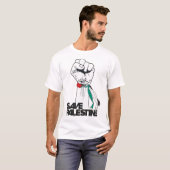 Save Palestina, Support Palestina Vuist T-shirt (Voorkant volledig)