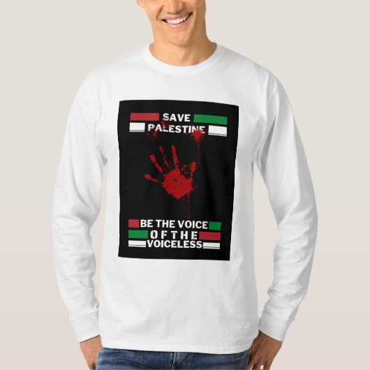 Save Palestine Mannen | Vrij Palestina T-shirt (Voorkant)