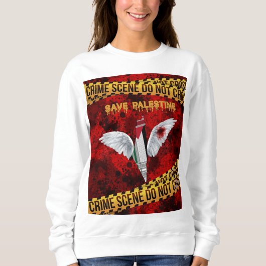 Save Palestine Sweatshirts, Free Palestine Trui (Voorkant)