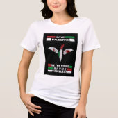 Save Palestine T-shirt met Palestijnse kaart | Gaz (Voorkant)
