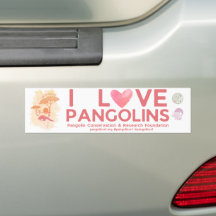 SAVE PANGOLINS Speciale editie Bumpersticker