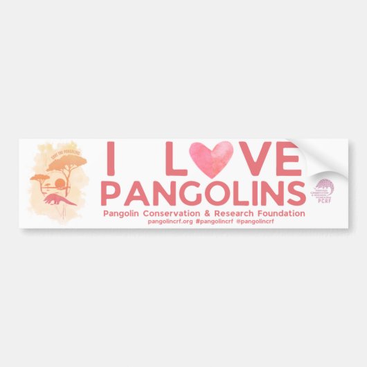 SAVE PANGOLINS Speciale editie Bumpersticker (Voorkant)