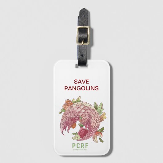 SAVE PANGOLINS Speciale editie Bumpersticker Bagagelabel (Voorkant (verticaal))