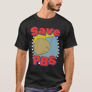 Save PBS – Arthur Meme Parodie met Cartoon Fist T-shirt