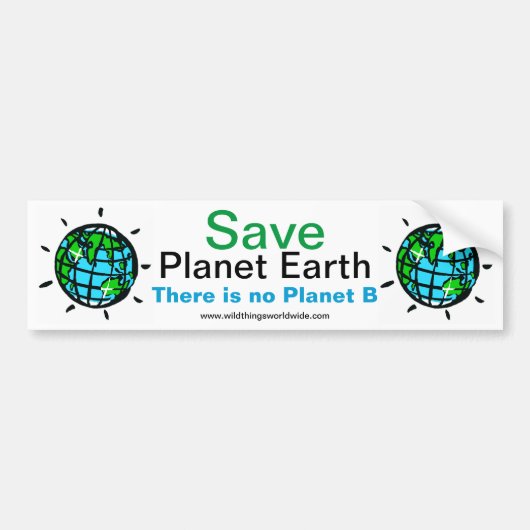 Save Planet EARTH - Klimaatverandering - Bumpersticker (Voorkant)