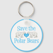 Save Polar Beren Leuke Dierenactivist Sleutelhanger (Voorkant)
