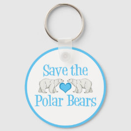 Save Polar Beren Leuke Dierenactivist Sleutelhanger