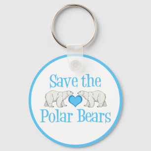 Save Polar Beren Leuke Dierenactivist Sleutelhanger