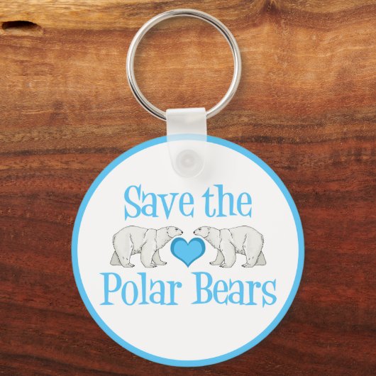 Save Polar Beren Leuke Dierenactivist Sleutelhanger (Voorkant)