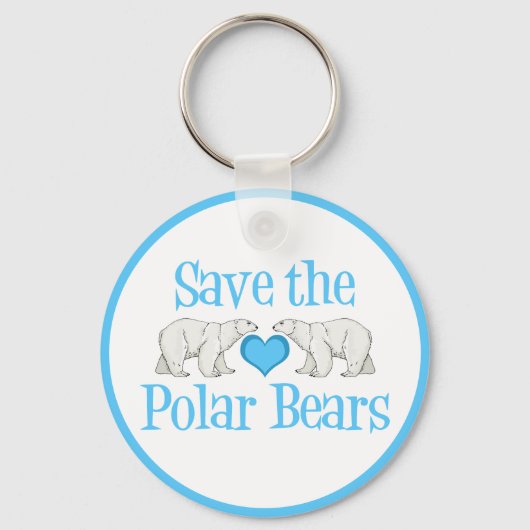 Save Polar Beren Leuke Dierenactivist Sleutelhanger (Achterkant)