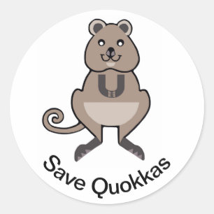 Save QUOKKAS - Wildlife Australië - Natuur Ronde Sticker