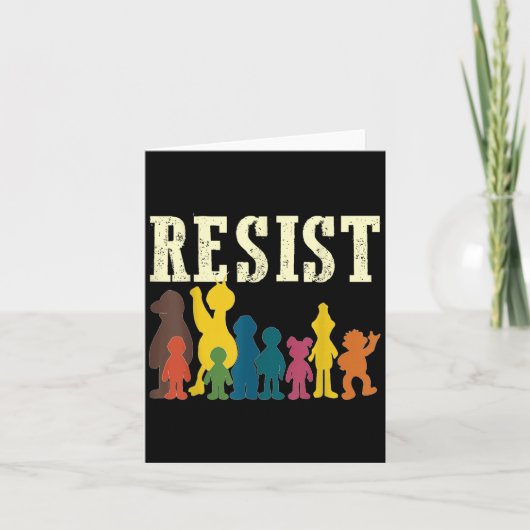Save Resist Politiek protest Rainbow Character Co Kaart (Voorkant)