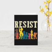 Save Resist Politiek protest Rainbow Character Co Kaart (Gele Bloem)