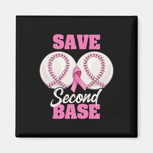 Save Second 2nd Byse Fun Bysebyll Borstkanker AW Magneet (Voorkant)