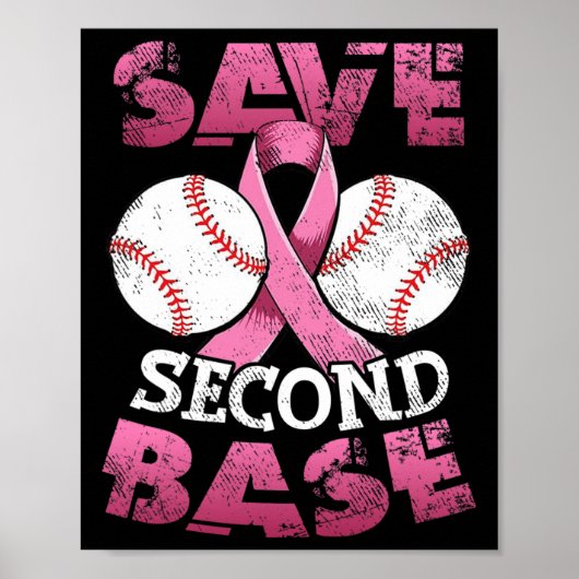 Save Second 2nd Byse Fun Bysebyll Borstkanker AW Poster (Voorkant)