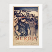 'Save Servië Our Ally', poster, 1915 (litho) Briefkaart (Voorkant)