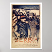 'Save Servië Our Ally', poster, 1915 (litho) Poster (Voorkant)