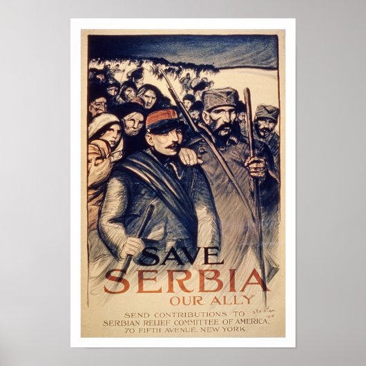 'Save Servië Our Ally', poster, 1915 (litho) Poster (Voorkant)