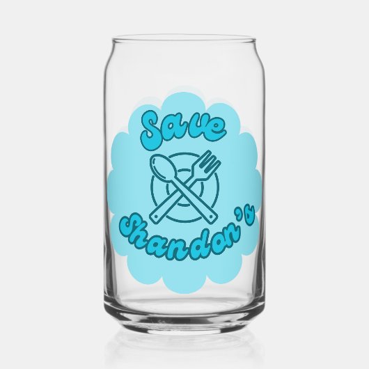 SAVE SHANDON'S - Rob's Diner - De Oversteek Blikvorm Glas (Voorkant)