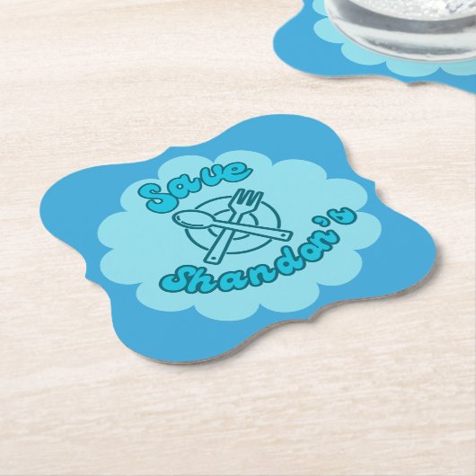 SAVE SHANDON'S - Rob's Diner - De Oversteek Kartonnen Onderzetters (Gekanteld)