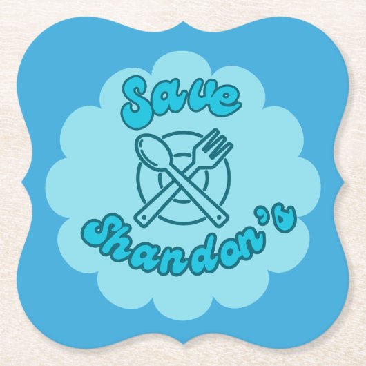 SAVE SHANDON'S - Rob's Diner - De Oversteek Kartonnen Onderzetters (Voorkant)