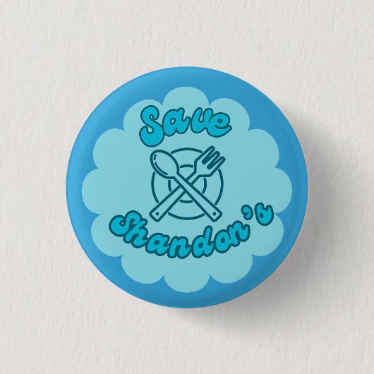 SAVE SHANDON'S - Rob's Diner - De Oversteek Ronde Button 3,2 Cm (Voorkant)