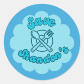 SAVE SHANDON'S - Rob's Diner - De Oversteek Ronde Sticker (Voorkant)
