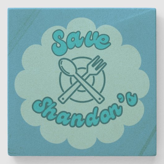 SAVE SHANDON'S - Rob's Diner - De Oversteek Stenen Onderzetter (Voorkant)