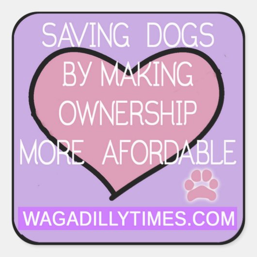 SAVE SHELTER DOGS STICKER (Voorkant)