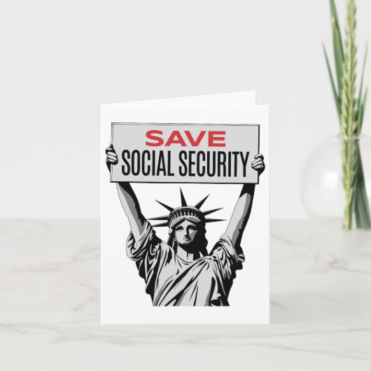 Save Social Security - Vrijheidsbeeld - Weersta T Kaart (Voorkant)