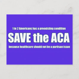 Save the ACA Postcard Briefkaart