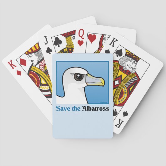 Save the Albatross (portret) Pokerkaarten (Achterkant)