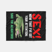 Save the Alligators - Dierenwelzijn voor krokodill Fleece Deken (Voorkant (Horizontaal))