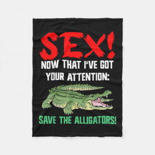 Save the Alligators - Dierenwelzijn voor krokodill Fleece Deken