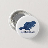 Save the Beaver Eco pin button (Voorkant /achterkant)