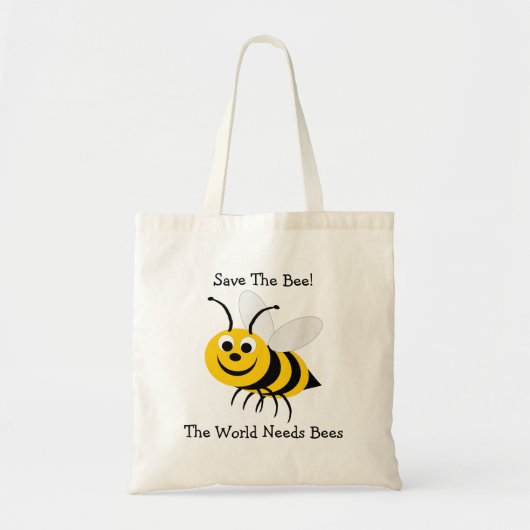 Save The Bee Design Tote Bag (Voorkant)