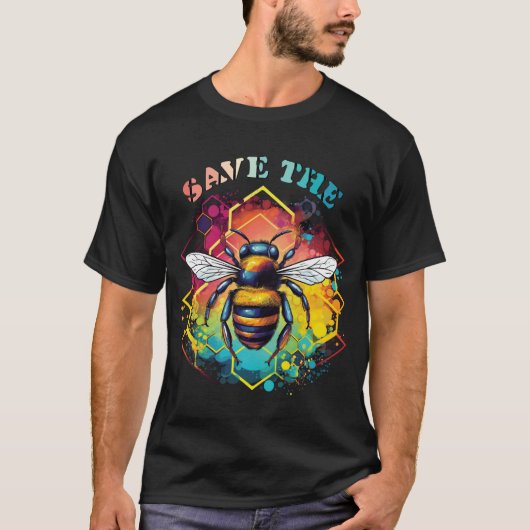 Save the Bee Shirt - T-shirt voor bijenliefhebbers (Voorkant)