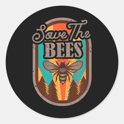 Save the Beekeeper Milieubescherming _ Ronde Sticker (Voorkant)