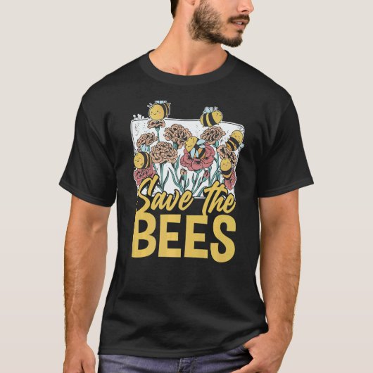 Save the bees Beekeeper cute honey bee costume 1 T-shirt (Voorkant)