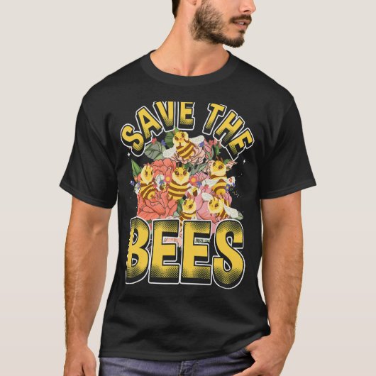 Save the bees Beekeeper cute honey bee costume 4 T-shirt (Voorkant)