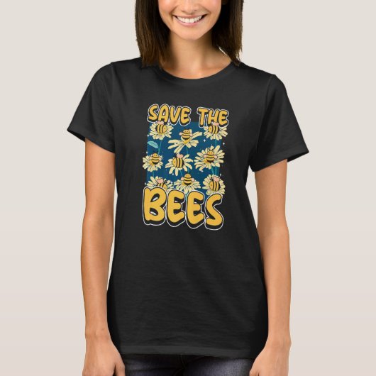 Save the bees Beekeeper cute honey bee costume 8 T-shirt (Voorkant)