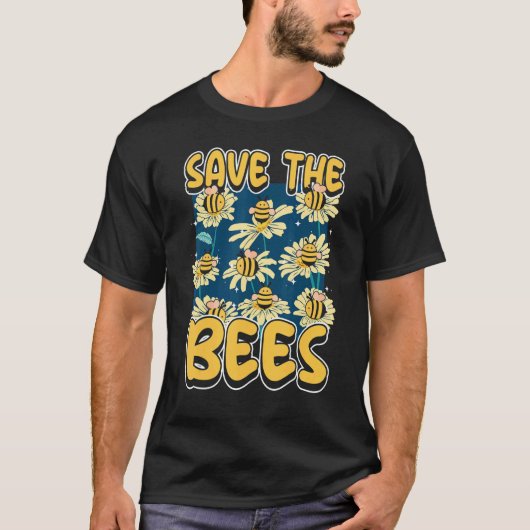 Save the bees Beekeeper cute honey bee costume 9 T-shirt (Voorkant)